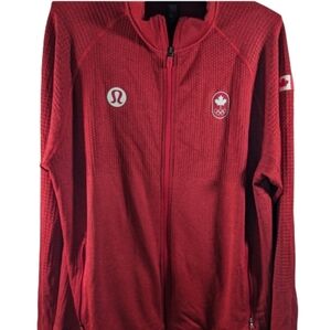 Rare Team Canada LuluLemon Olympics zip up‎ sweater Size Large Historic